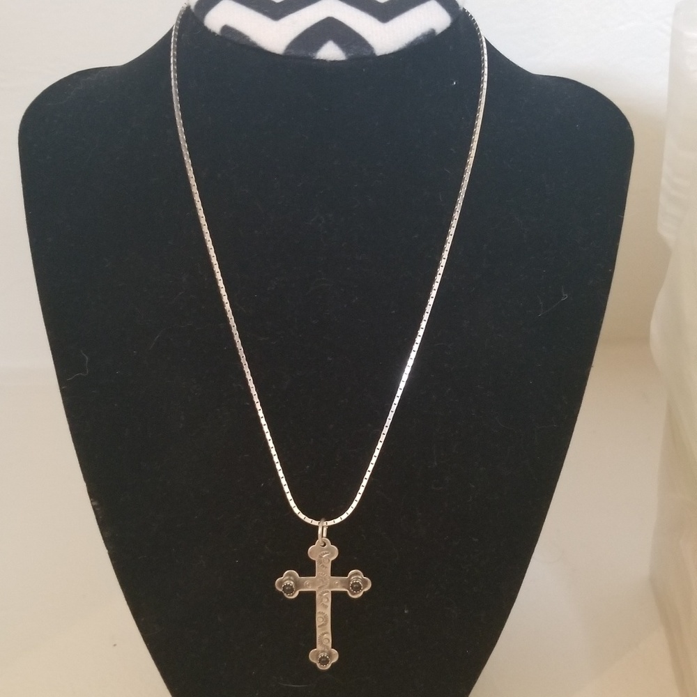 Sterling Cross Pendant and Necklace